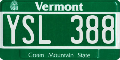 VT license plate YSL388