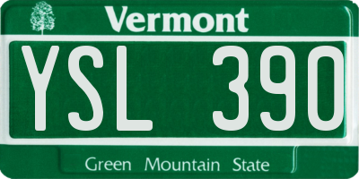 VT license plate YSL390