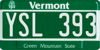 VT license plate YSL393