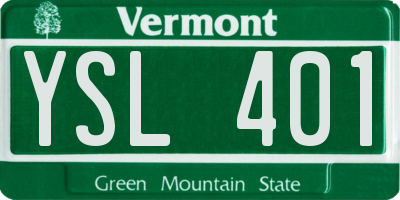 VT license plate YSL401