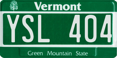 VT license plate YSL404