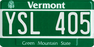 VT license plate YSL405