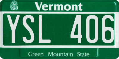 VT license plate YSL406