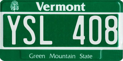 VT license plate YSL408