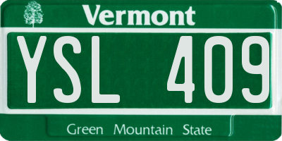 VT license plate YSL409