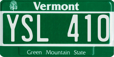 VT license plate YSL410