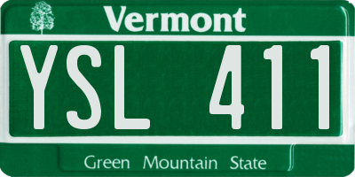 VT license plate YSL411