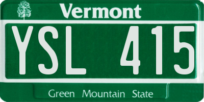 VT license plate YSL415