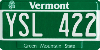 VT license plate YSL422
