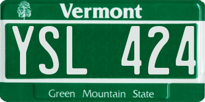 VT license plate YSL424