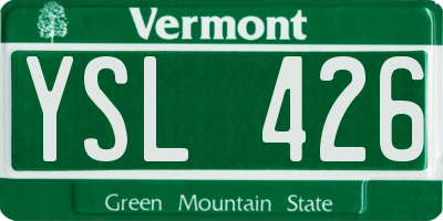 VT license plate YSL426