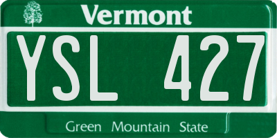 VT license plate YSL427