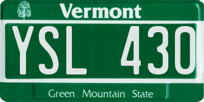 VT license plate YSL430