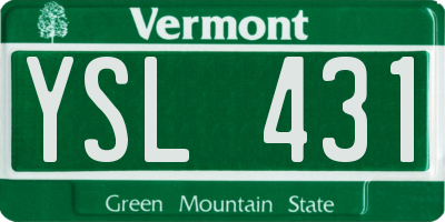 VT license plate YSL431