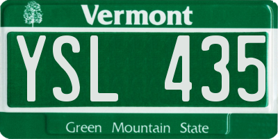 VT license plate YSL435