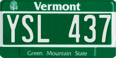VT license plate YSL437