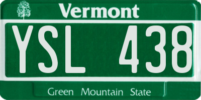 VT license plate YSL438