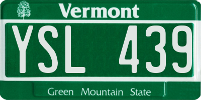 VT license plate YSL439