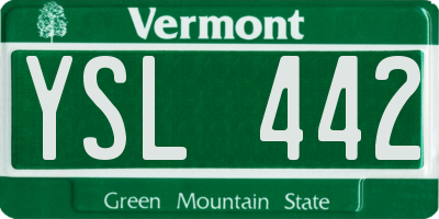 VT license plate YSL442