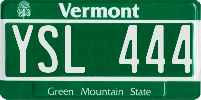 VT license plate YSL444