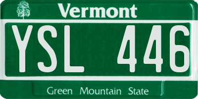 VT license plate YSL446