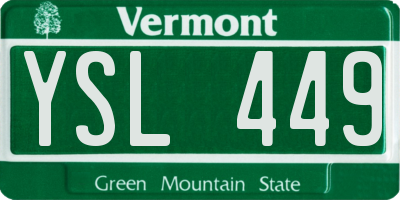 VT license plate YSL449