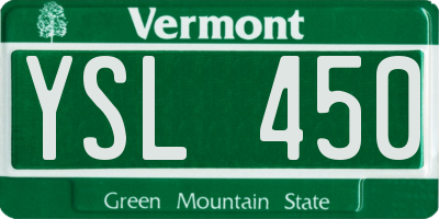 VT license plate YSL450