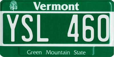 VT license plate YSL460