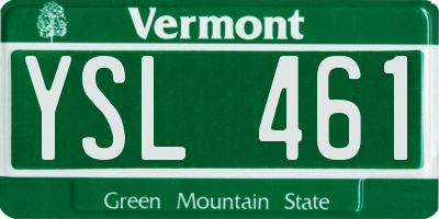 VT license plate YSL461