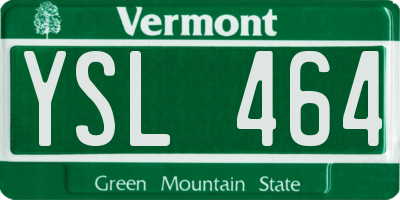 VT license plate YSL464