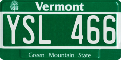 VT license plate YSL466