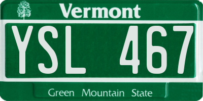 VT license plate YSL467