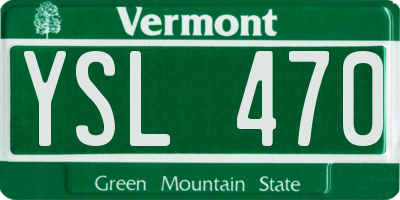VT license plate YSL470