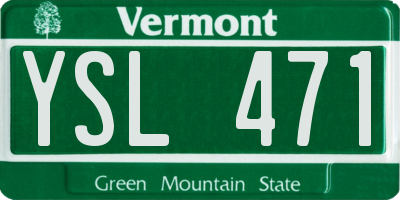 VT license plate YSL471