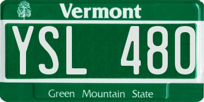 VT license plate YSL480