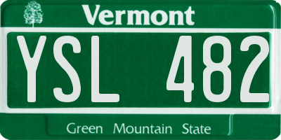 VT license plate YSL482