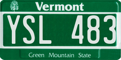 VT license plate YSL483