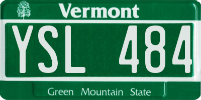 VT license plate YSL484