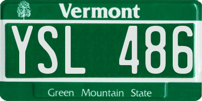 VT license plate YSL486
