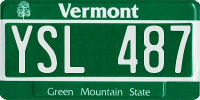 VT license plate YSL487