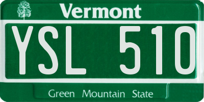 VT license plate YSL510