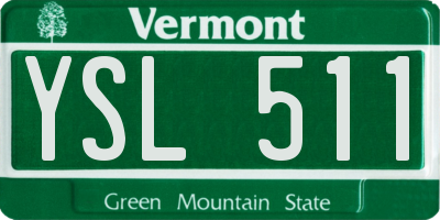 VT license plate YSL511