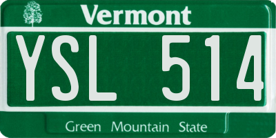 VT license plate YSL514