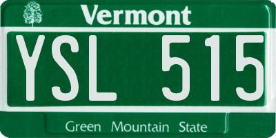 VT license plate YSL515