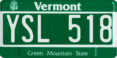 VT license plate YSL518