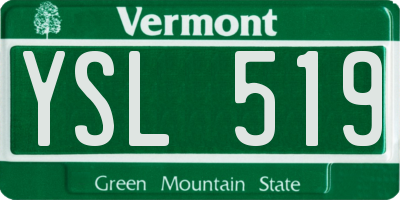 VT license plate YSL519