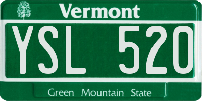 VT license plate YSL520