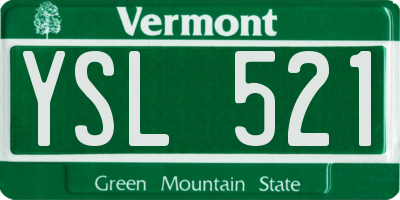 VT license plate YSL521