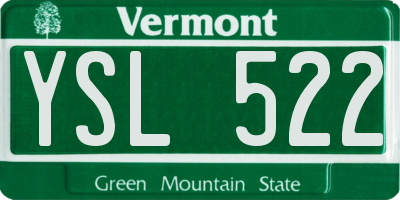 VT license plate YSL522