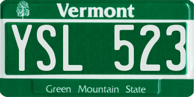 VT license plate YSL523